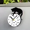 Horloges murales Horloge de réfrigérateur de chaton portable pour la décoration