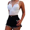 Canottiere Canotte Donna Gilet Crop Wire Reggiseno Lingerie Intimo sexy con scollo a V S-3XL