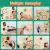 Enfants occupés conseil Montessori jouets en bois avec interrupteur de lumière LED contrôle activités paroissiales jeux sensoriels pour 24 ans 240124