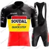 チームスーダルクイックステップ2024ベルギーサイクリングジャージーセットワールドチャンピオン衣料品バイクシャツスーツ自転車ビブショーツMTBウェア240131