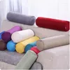 Oreiller cylindrique pour dormir, taille circulaire, détachable et lavable, en coton et lin, longue bande