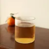 Wijnglazen Melk Whiskey Drinkgerei Tuimelaars Transparante Flessen Gestreept Stro Glazen Bekers Koude Koffiekopje Retro Mok