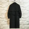 Корейский модный весенний плащ, Мужская ветровка, плащ, умный повседневный свободный длинный плащ, уличная одежда, большой размер 5XL 240124