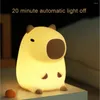 Veilleuses Capybara LED Light Lampe mignonne 800mAh Batterie Table de chevet de pépinière pour garçons filles enfants