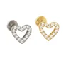 16pcs G23 Heart Lip Stud Labret Ring Ear Tragus Crystal Zircon Clear Gem Percing Jewelry Helix Daith أقراط 240130