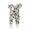 Spring Long Sleeve Animals Print Baby Boys Girls Rompers Cotton Jumpsuits Kids Clothes Climb Suits Suttont Zipper Nightclothes 240118