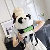 Ryggsäck panda plysch barn vuxna mode djur söt avslappnad enkel justerbar rem kawaii tecknad gåvor