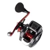 Carretel de pesca para arremesso, mão esquerda e direita, com contador de linha, 161 rolamentos, baitcaster com display digital, roda de isca 240119