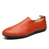 Primavera outono homens sapatos casuais de couro mocassins masculinos gommino deslizamento-em doug sapatos respirável confortável barco calçado plano 240131