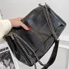 Moda kadın çantalar niş zincir crossbody çanta bayanlar omuz büyük kapasiteli çanta çapraz kare pu 240130