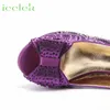 Ensemble de chaussures de couleur violette, sac assorti, Design papillon pour femmes nigérianes, pompe de fête de mariage, 240130