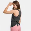 Lu Align Training Back Up Workout Sport Vest Women Bara Tie Dye Running Gym Tank Tops Sleeveless Shirts Lemon LL Jogger Lu-08 2024