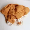 Blankets Muslin Swaddle Cotton Gauze For Baby Receiving Blanket Born Tassel Wrap Infant Sleeping Quilt Bedding Cover