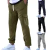 Pantaloni da uomo Pantaloni sportivi cargo vintage in velluto a coste da uomo Vita elastica lunga e solida Casual Hip Hop Streetwear Esercizio oversize
