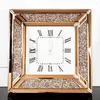 Wanduhren, große Spiegeluhr, modernes Design, Luxus-Kristall, kreativer Diamanteinsatz, nordisches Gold, Heimdekoration, 50 cm, Dekorationen