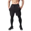 Pantalons pour hommes Automne et hiver Couleur unie Élastique Séchage rapide Leggings Sweat Basketball Fitness
