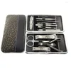 Kit per nail art 12 pezzi in acciaio inossidabile manicure set di pedicure kit clipper (stampa vegetale)