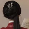 Заколки для волос 2024, винтажная металлическая бамбуковая заколка для женщин, антикварная заколка для девочек, костюм, китайские аксессуары ханьфу