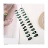 False Nails 24sts återanvändbar nagelkonst Artificiell hållbar fullt omslag Finger DIY -dekoration Kvinnor