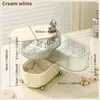 1pc PinkWhite Rotating Jewelry Storage Box 3 Layers Plastic Stand Earrings Ring Cosmetics Beauty Organizer 240125