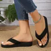 Chinelos casa plataforma borracha flip flops sapatos mulher 2024 pantofle baixo grande tamanho havaiano macio verão roma conciso slides pu