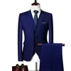 Kamizelka spodni / mężczyzn Slim garnitury Zestawy sukni ślubnej Trzyczęściowe garnitur Blazery płaszczowe spodnie kamizelki 240122