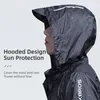 Rockbros Cycling Waterproof Jacket Men Breattable Reflective Hooded Raincoat Outdoor Sport Windbreaker European Storlek 240201