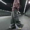 Herren Jeans Japanische weite Beine Doppelte dreidimensionale Tasche Y2k Herbst Winter Retro To Do Old Wash Cargohose Herren