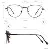 Montature per occhiali da sole Montatura per occhiali Cat Eye in metallo per uomo e donna con clip per lenti graduate