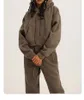 Женский осенне-зимний спортивный костюм, толстовки с капюшоном, топы, брюки, костюм из двух предметов, женский повседневный спортивный костюм Y2K, одинаковый комплект для бега 240124
