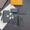 Luxury iPhone -telefonfodral 15 14 Pro Max Leather Card Wallet KeyChain Watchband 38 40 41 42 44 45 49 MM 6in1 Set 18 17 16 15 14 13 12 11 Samsung S22 S23 S24 S25 Ultra With Logo Box