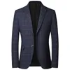 Spring Mens Business Casual Slim Fit Suit Ceket Highquality Damalı Palto Erkekler Düğün Takımları Blazer Ceket Boyutu 4xl 240124