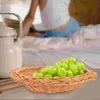 Dinnerware Sets Woven Fruit Basket Natural Wicker For Fruits Baskets Gifts Empty Tray Storage Decorative