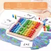 Wooden Math Toy Multiplication Table Board Game Children Montessori Toys Counting Teaching Aids Learning Education for Kids 240124