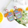 Dangle Earrings RANCH WATER BEADED EARRING - Green/Blue/ Pink Cocktail Party Favor/Sunday Funday/Tropical Beach/Mojito/Ranch