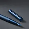 Hongdian 1851 Fountain Pen Beautiful Blue MilkywayパターンステンレスFニブビジネスオフィスライティングギフト学用品240124