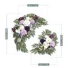 Decorative Flowers Artificial Wedding Arch Kit Silk Flower For Boho Dusty Rose Blue Eucalyptus Garlands Welcome Sign Decor