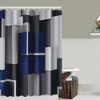 Moderno bagno tenda da doccia impermeabile casa 3D tappeto zerbino d'ingresso 4 pezzi set copriwater tappeto tappeto da bagno tappetino antiscivolo 240131