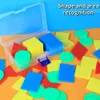 8pcsset Przezroczysty geometryczny kształt objętości 3D logiczny Montessori Toys układanie gry matematyka matematyka zabawka dla wieku 2 dzieci 240124