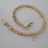 Link Bracelets Foromance/ 5 STYLES - YELLOW GOLD PLATED CUBAN 1 BY BRACELET SIZE INFO REFER TO THE PICTURE