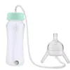 Silikon Babyflasche Kinderbecher Kinder Trainingswasser mit langer Strohhalmtrennung Antifall born 240131
