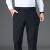 Pantaloni da uomo 2024 Fibra di bambù di alta qualità Casual Stile classico Business Moda Pantaloni in cotone elasticizzato Abbigliamento maschile di marca