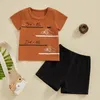 Kledingsets Peuter Baby Boy Zomerkleding Papa en ik Shirt met korte mouwen Shorts Set Schattige baby Tweedelige outfits Casual