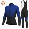 2023 Winter Cycling Jacket Bike Jersey Set Men Thermal Fleece Long Sleeve Clothing MTB Sportswear Bicycle Ride Uniform 240131