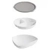 Dinnerware Sets Snack Dried Fruit Plate Thankgiving Gift Nut Tray Appetizer Container Party Cutlery Storage Case Serving With Lid Abs Trays