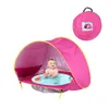 Tente de plage pour bébé, piscine d'ombrage Portable, Protection UV, abri solaire pour nourrissons, enfants en plein air, jeu de piscine, maison de jeu, jouets 240129