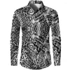 Camicie casual da uomo Camicia stampata in 3D da uomo Primavera e autunno Manica lunga di alta qualità Moda di strada Abbigliamento classico con bottoni