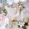 Decorative Flowers Pink Series Rose Art Arch Wedding Center Piece Flower Ball Hanging El Restaurant Pography Stage Decoration