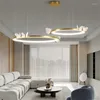 Plafonniers Nordic Led Ring Light Creative Gold Art Acrylique Papillon Métal Salon El Chambre Café Bar Fille Lampe