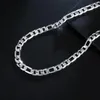 Kedjor 925 Sterling Silver Noble Men's Classic 6mm Geometry Halsband för kvinna Fashion Party Bröllop Fina julklappar smycken